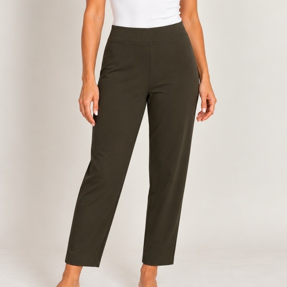 Eileen Fisher Stretch Pull On Ankle Pants Quiet Luxury Old Money Professional
